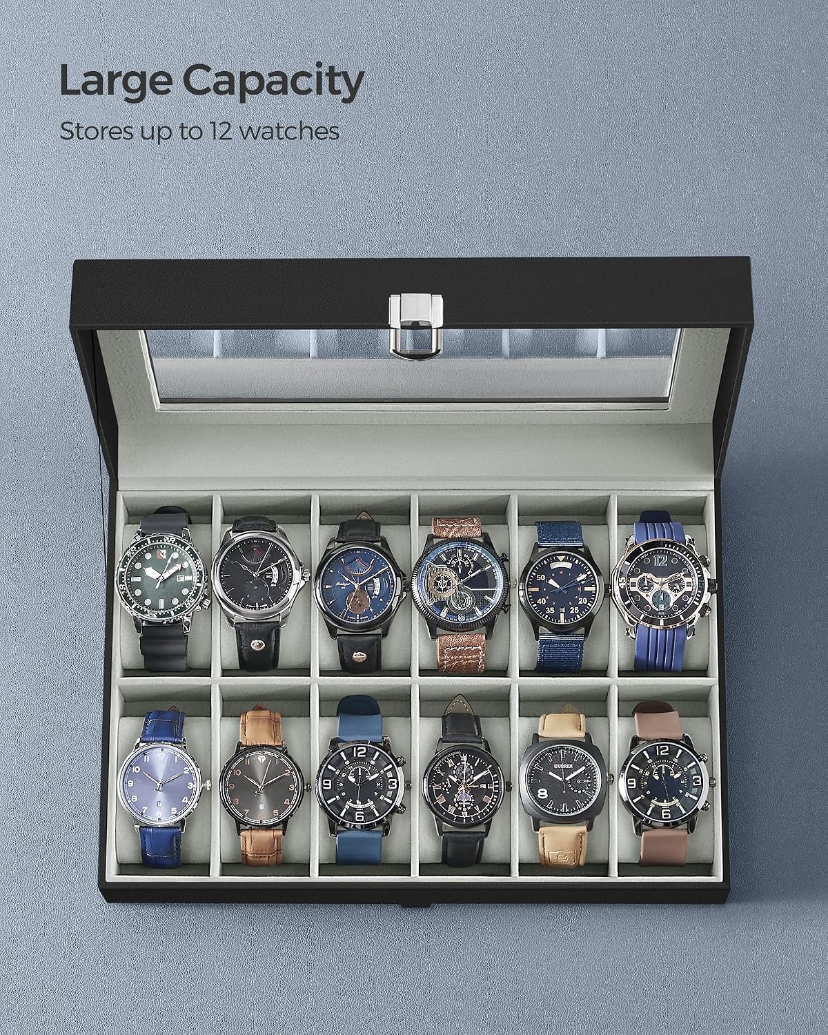 Thumbnail 4 de SONGMICS JWB12BK watch box 12-slot