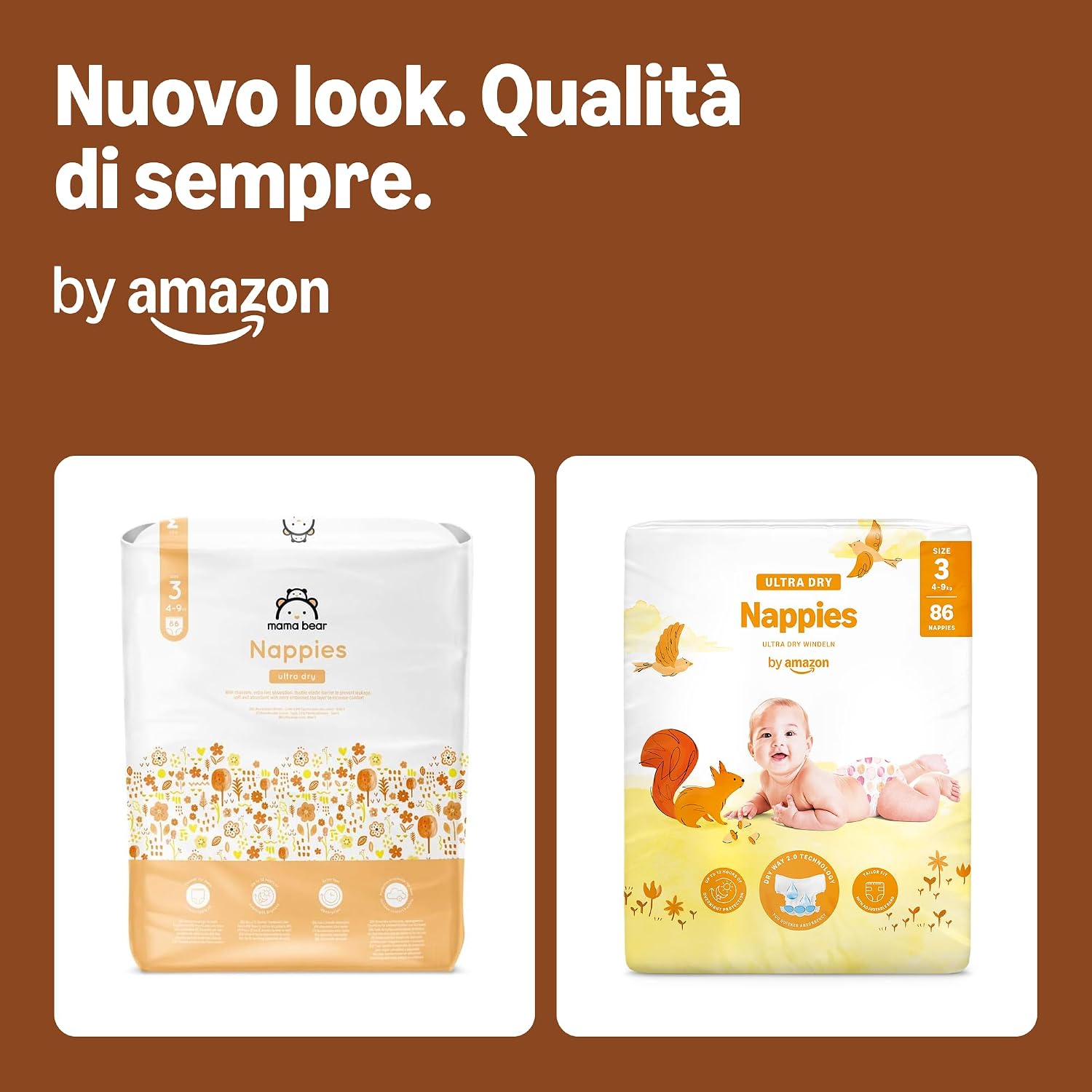 Thumbnail 1 de Amazon Ultra Dry Nappies Taglia 3 4-9kg