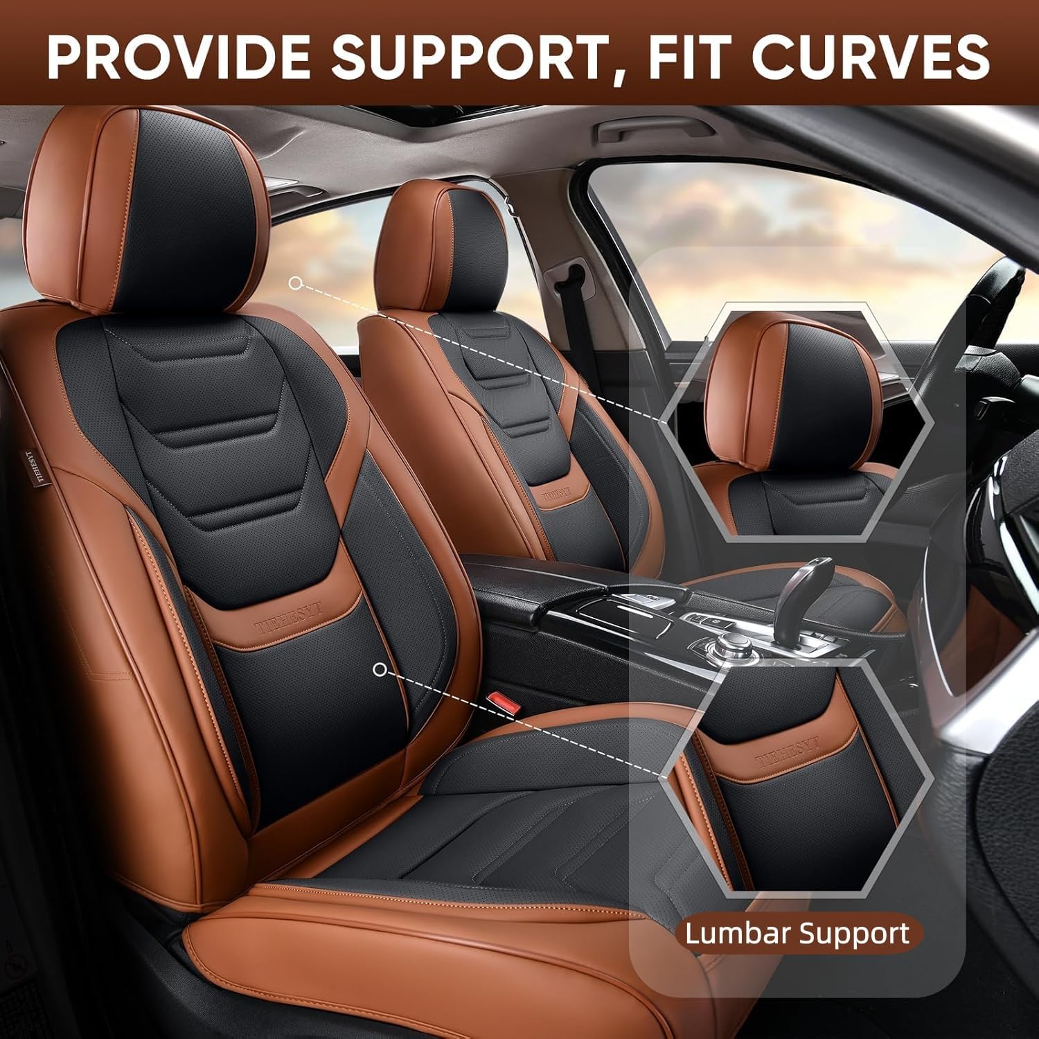 Thumbnail 2 de TIEHESYT Leather Car Seat Covers