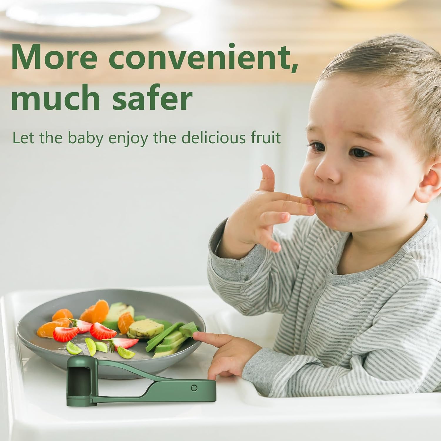 Detalle de WhiteRhino Taglia Uva: Affettatrice Sicura e Veloce per Frutta e Verdura senza Semi