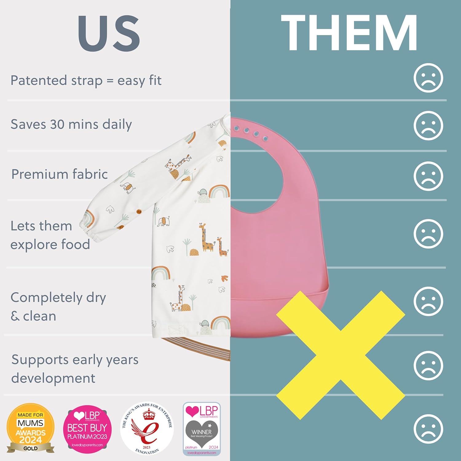 Thumbnail 6 de BIBaDO Long Sleeve Baby Bibs 6–36 months