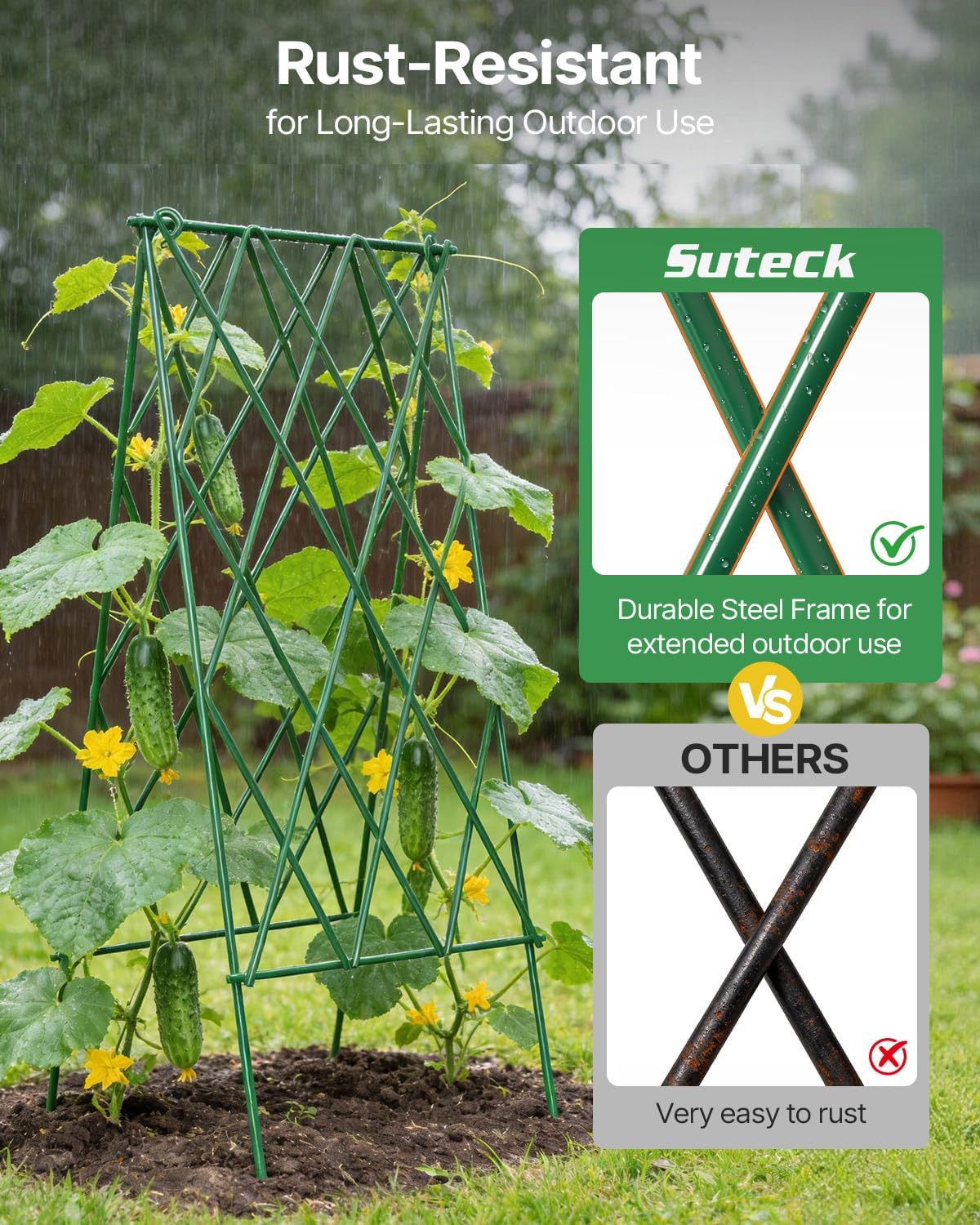 Detalle 1 de Suteck Cucumber Trellis 39.2-Inch A-Frame