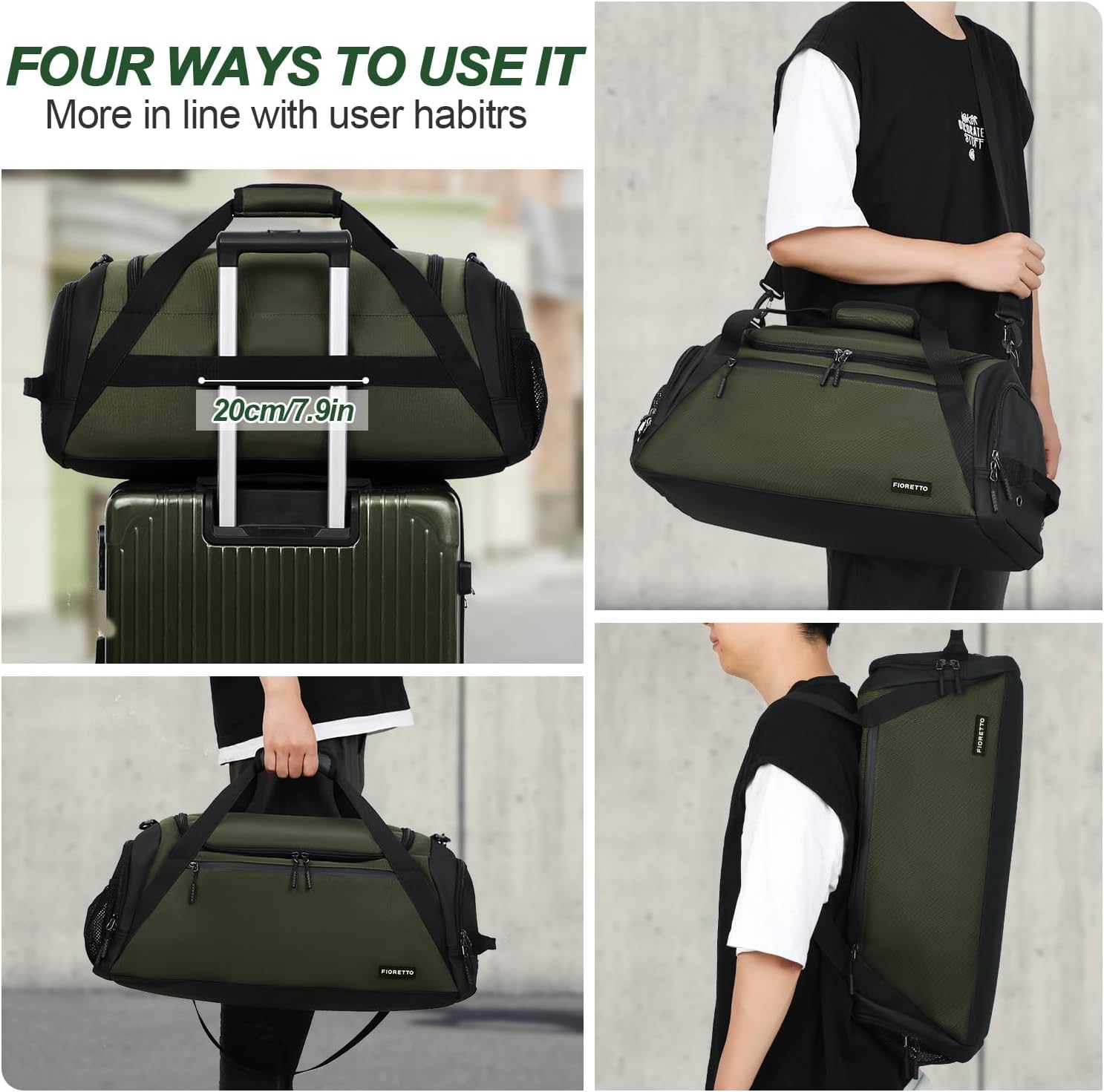 Thumbnail 4 de Mens gym bag with wet pocket