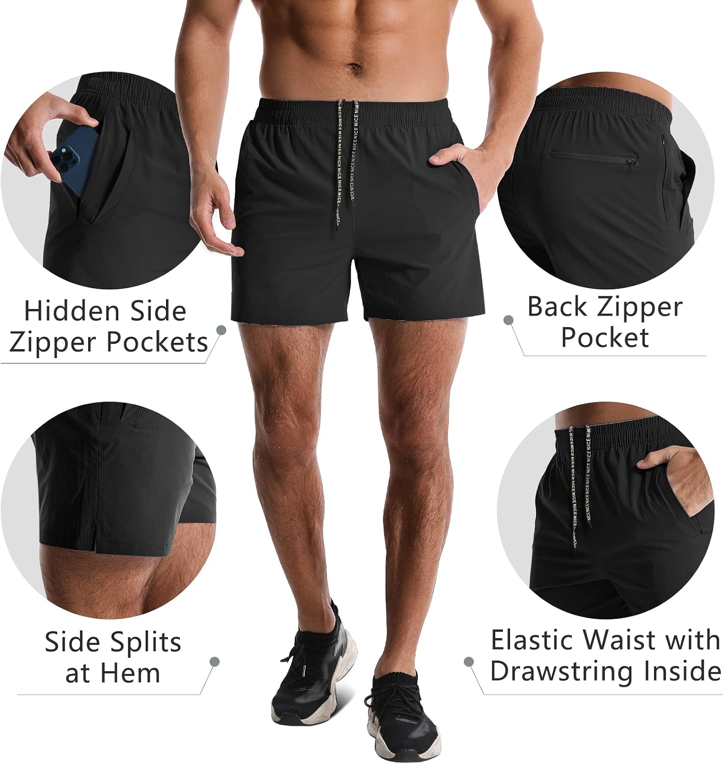 Thumbnail 5 de Lempue Men's Athletic Shorts, 5-Inch Inseam