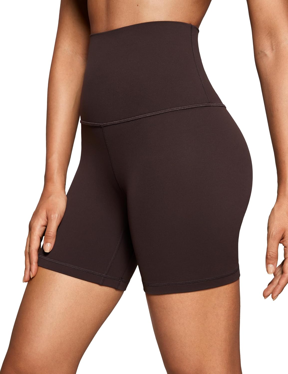 Detalle de CRZ YOGA Vita Alta Butterlux Biker Pantaloncini 15cm – Burroso Morbido, per Yoga e Benessere
