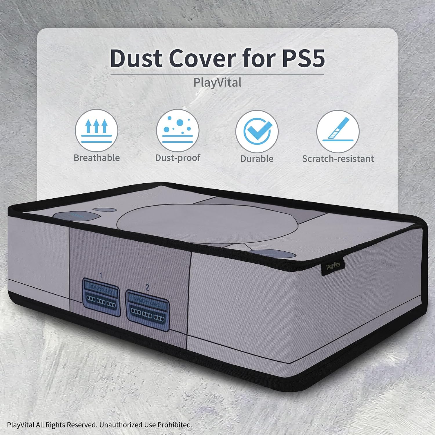 Detalle de PlayVital PS5 dust cover sleeve