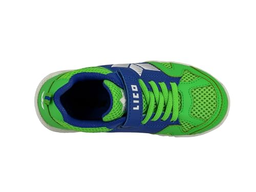 Detalle de Lico Sport VS Unisex Hallenturnschuh – Grün/Blau, Größe 34 EU