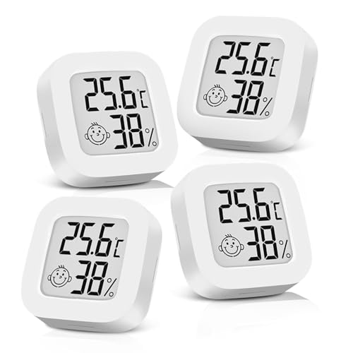Detalle de Pixelure – lot de 4 thermomètres-hygromètres numériques avec écran LCD