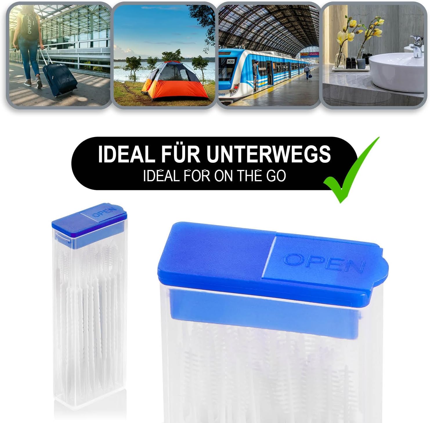 Thumbnail 6 de COM-FOUR® 120x Spazzola interdentale con distributore: pulizia accurata in viaggio
