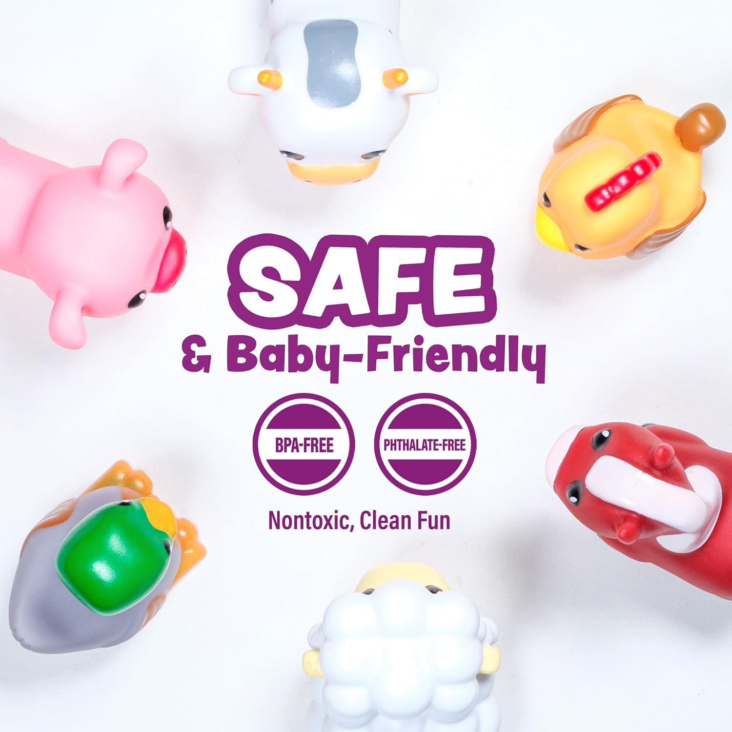 Detalle de Tub Works® Barnyard Mold Free Bath Toys, 6 Pack