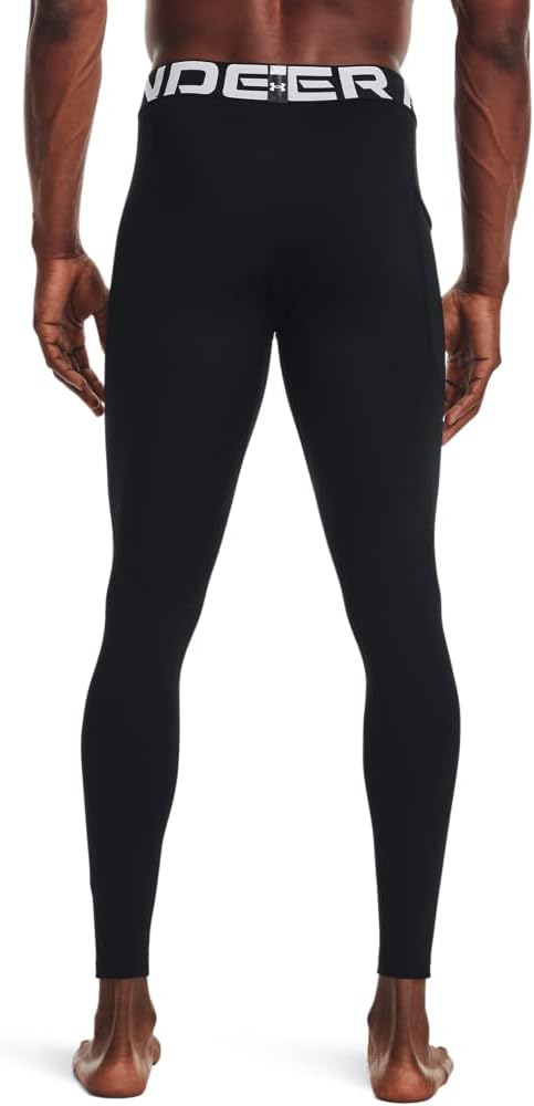 Detalle de Under Armour Baselayer Leggings Herren – zweilagig mit ultrawarmem, gebürstetem Innenfutter