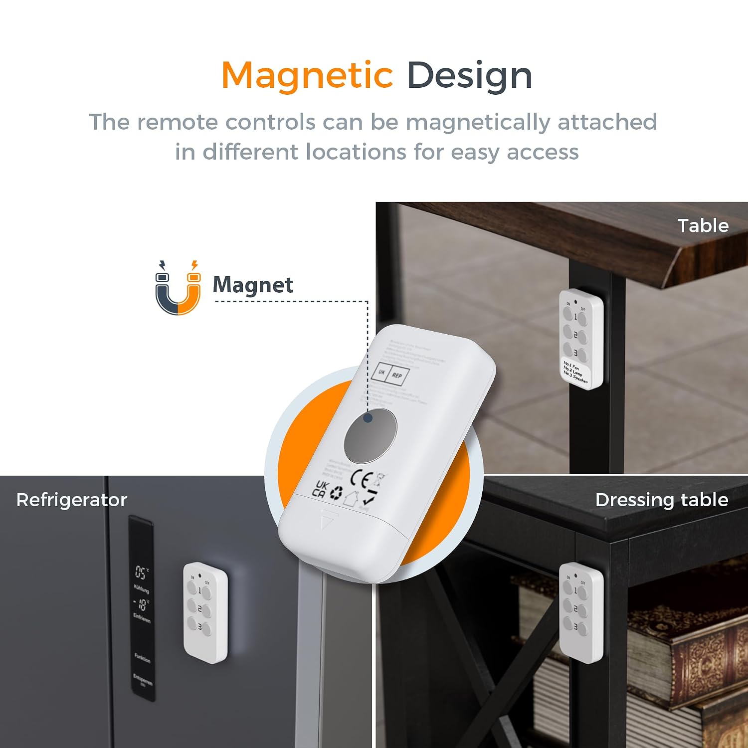 Thumbnail 4 de TESSAN UK Remote Control Plug Socket with 3 Sockets and 30m Range