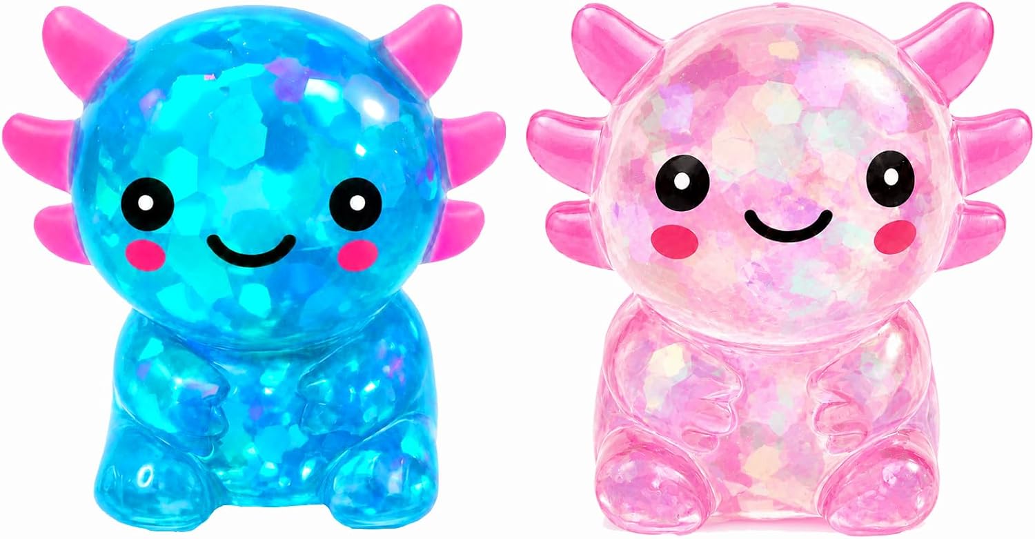 Imagen de Axolotl Squishy Toy: Glitter Fidget for Stress Relief (Bluepink) en OfertitasTOP