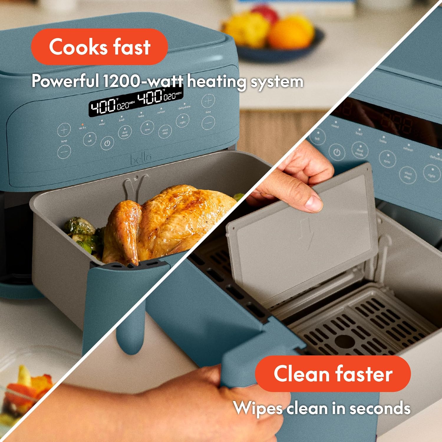 Thumbnail 4 de Bella 4 Qt TriZone Air Fryer