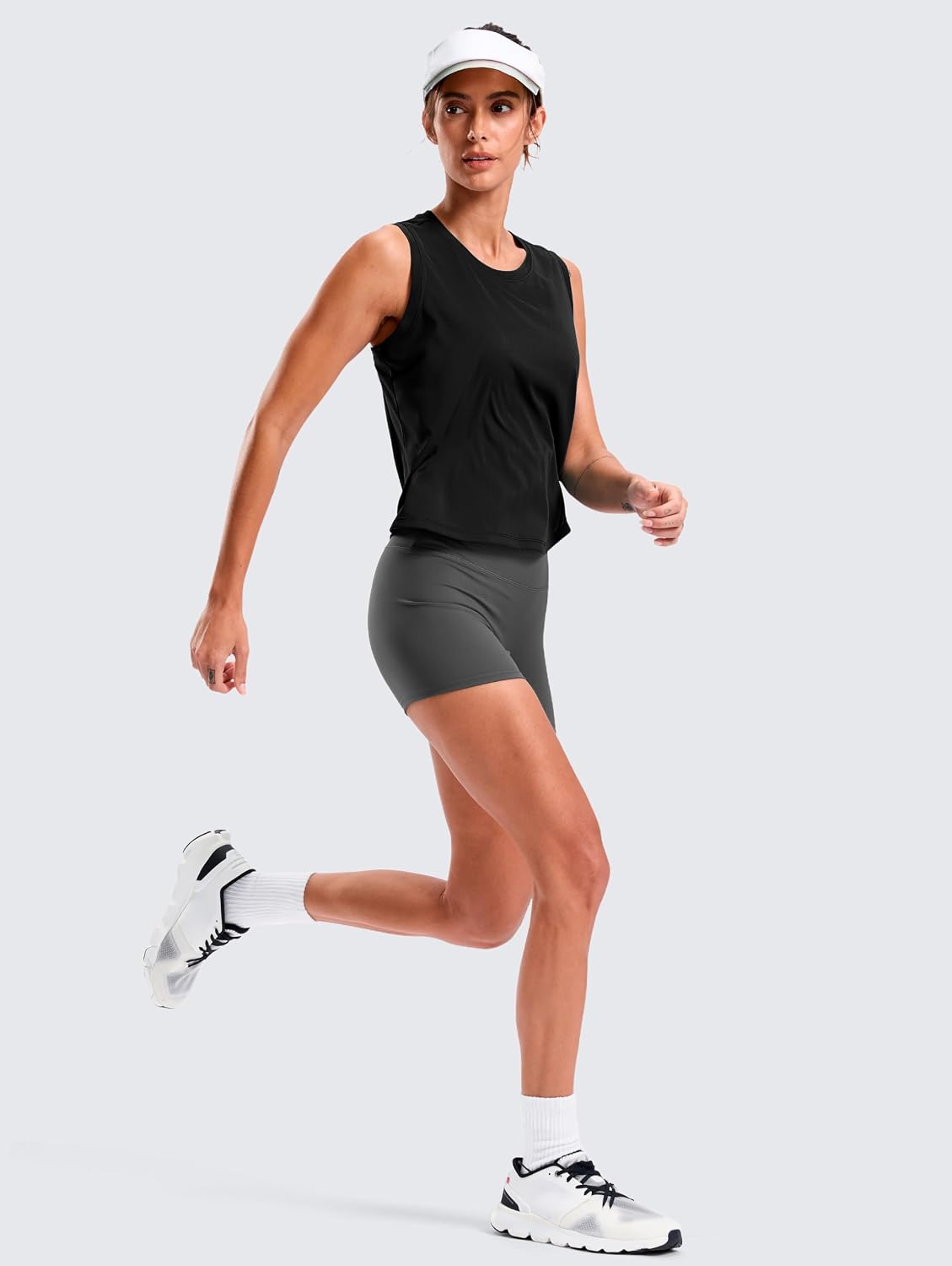 Detalle 2 de SANTINY Cropped Workout Tank Top, Racerback