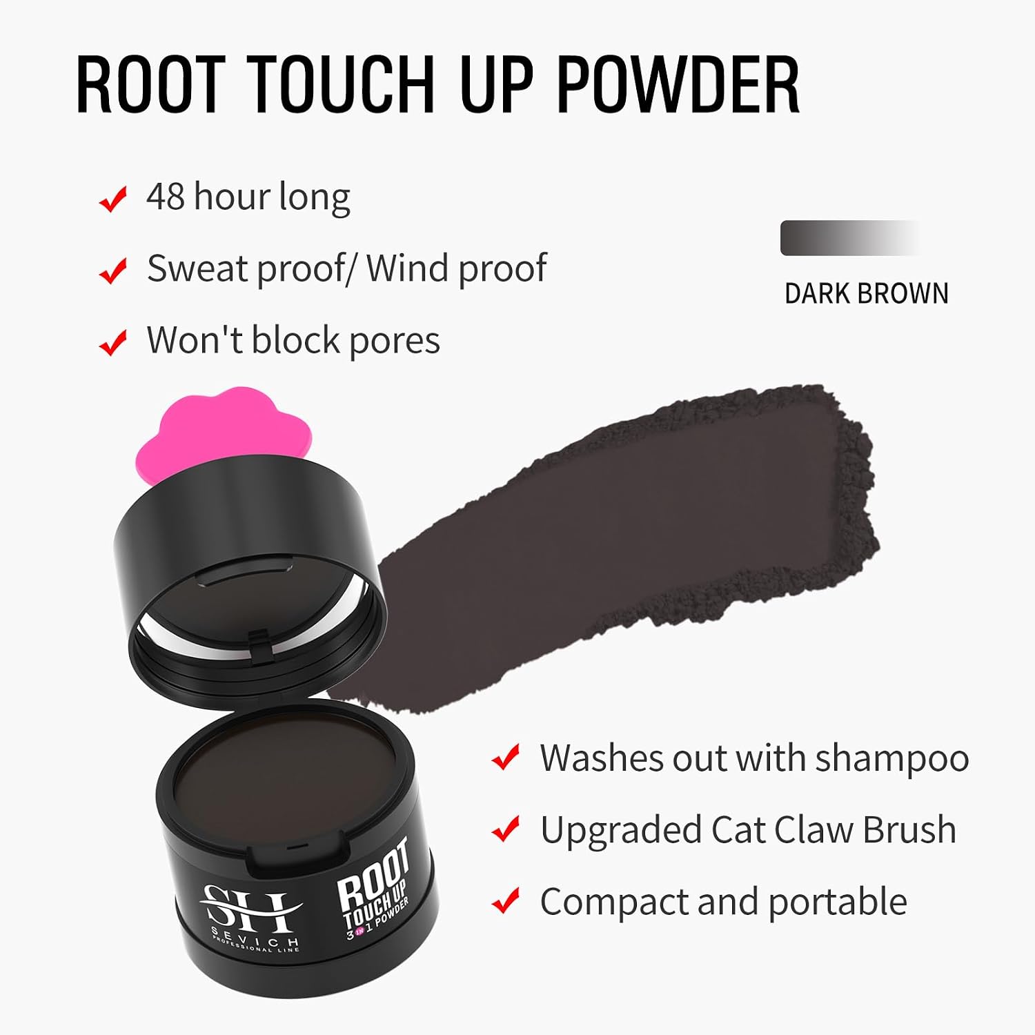Detalle de Sevich Hairline Powder, Dark Brown