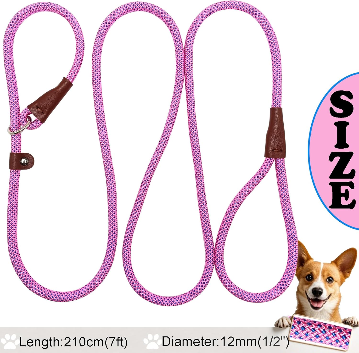 Thumbnail 2 de MayPaw 7ft Nylon Slip Lead for Dogs: Training, Walking and Easy Handling