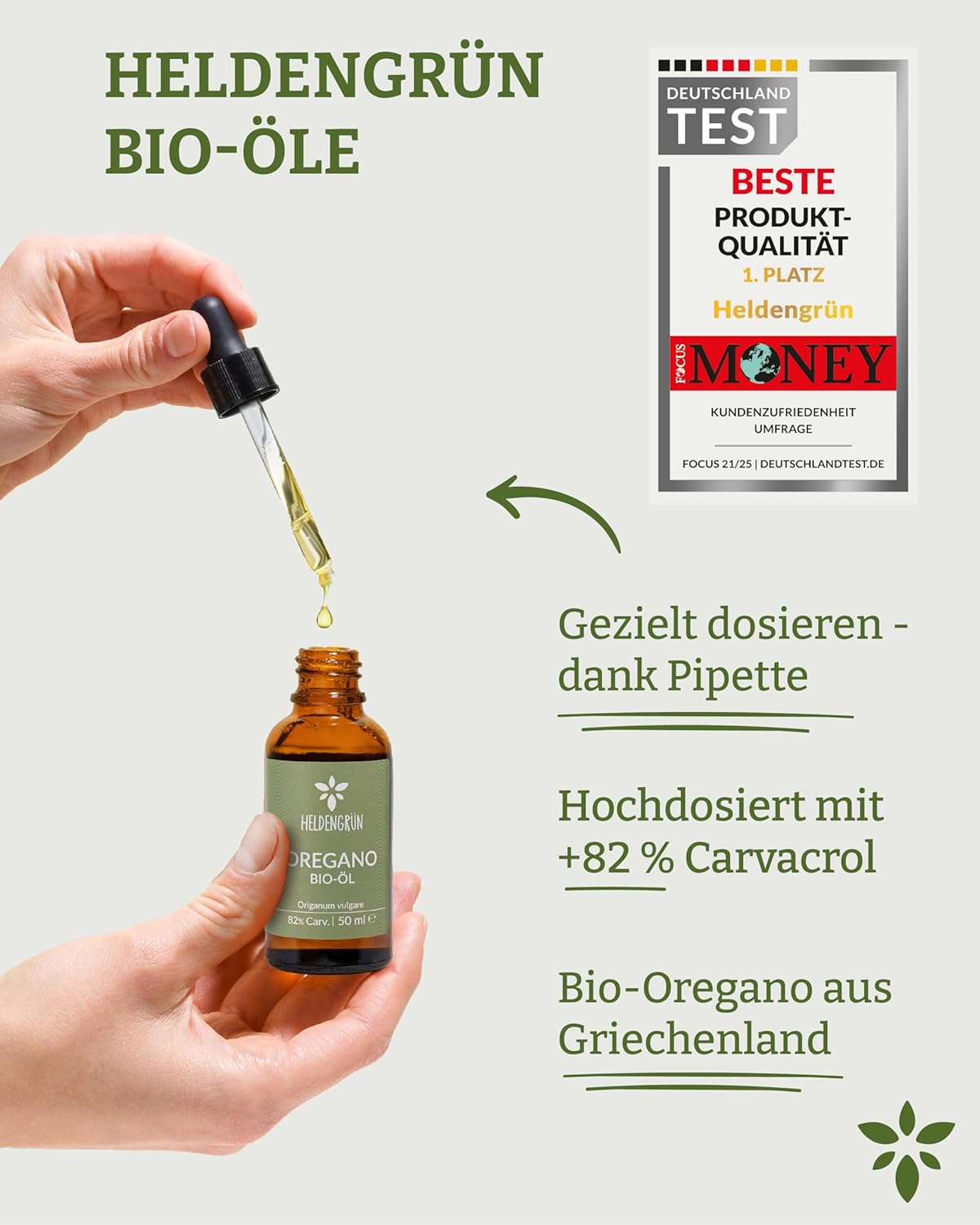 Thumbnail 6 de Heldengrün BIO Oregano Öl 50 ml – 100% naturrein, Carvacrol über 82%