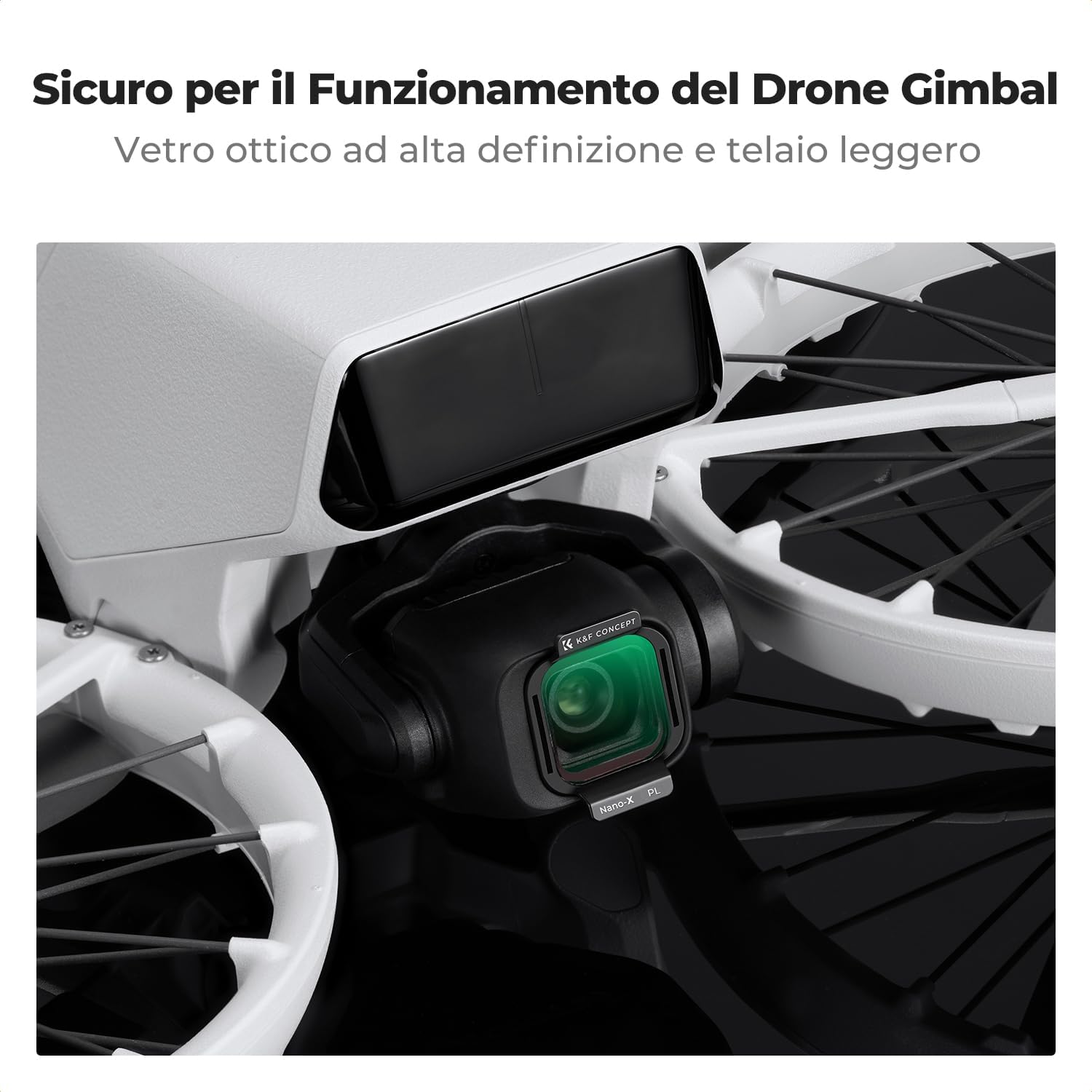 Thumbnail 6 de Filtro CPL Circolare K&CONCEPT per DJI Flip – Filtro Polarizzatore con Vetro HD Multistrato e Telaio in Alluminio