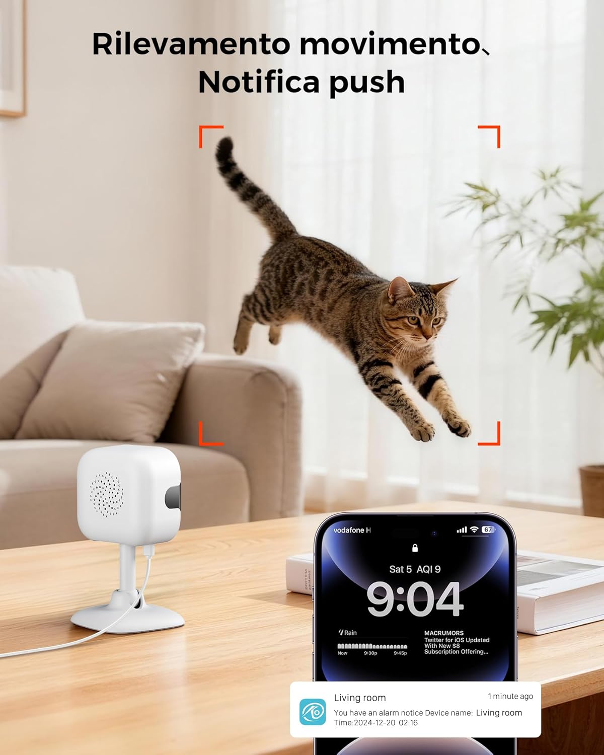 Thumbnail 4 de ANBIUX Camera Surveillance WiFi 2K — caméra intérieure