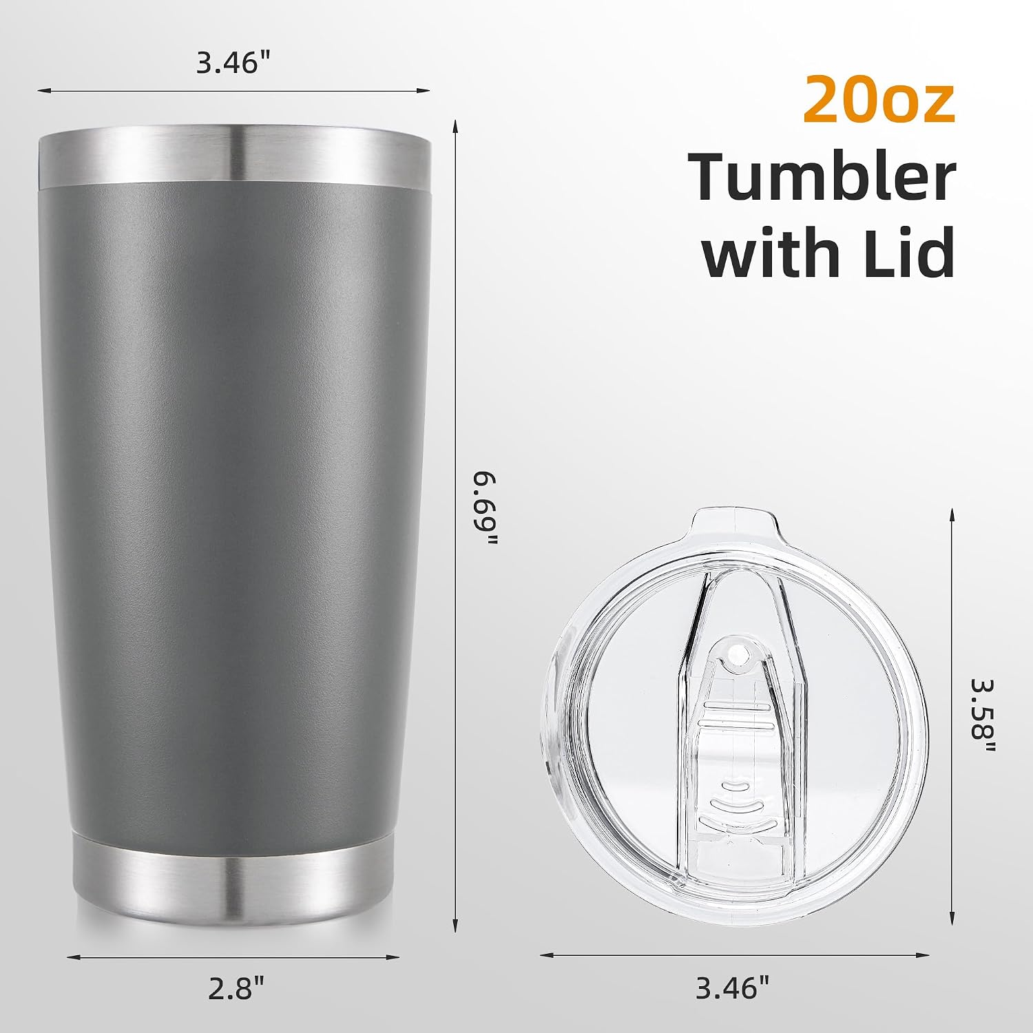 Detalle 1 de HZJSTSWQ Stainless Steel Tumbler 20 oz