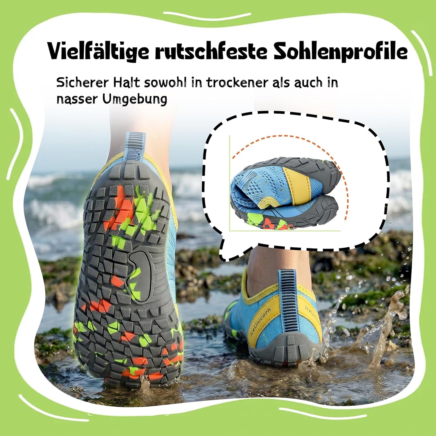 Thumbnail 4 de IceUnicorn Kinder Barfußschuhe Jungen/Mädchen – leichte, atmungsaktive Aquaschuhe für Barfußgefühl und Bewegungsfreiheit