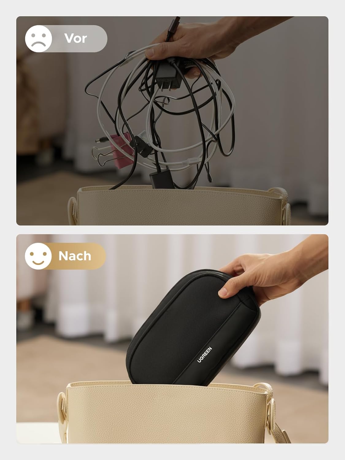 Thumbnail 3 de UGREEN Tech EDC Pouch Kabeltasche: Kabel-Organizer für Reise, Ladegeräte & mehr