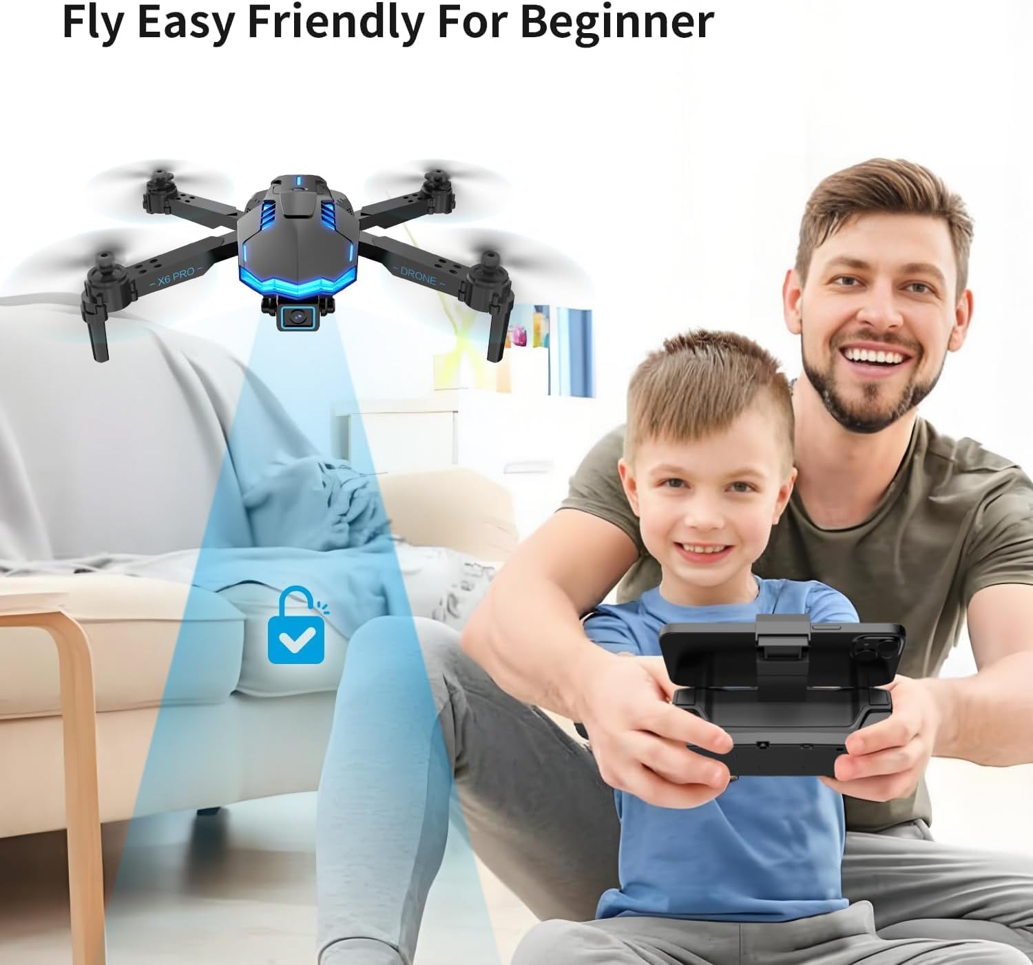 Thumbnail 4 de Drone avec caméra 1080P pour enfant — 35 min de vol