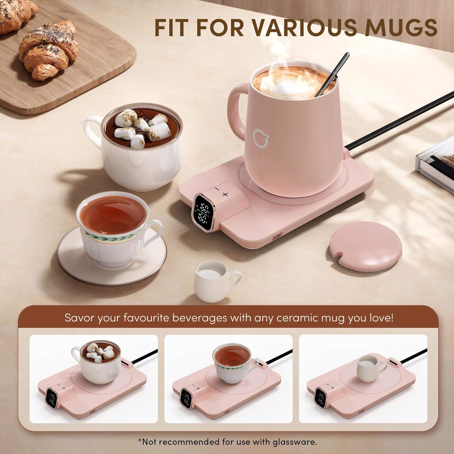 Detalle de Coffee Mug Warmer & iKago Mug Set: Accurate Temperature Control for Desk