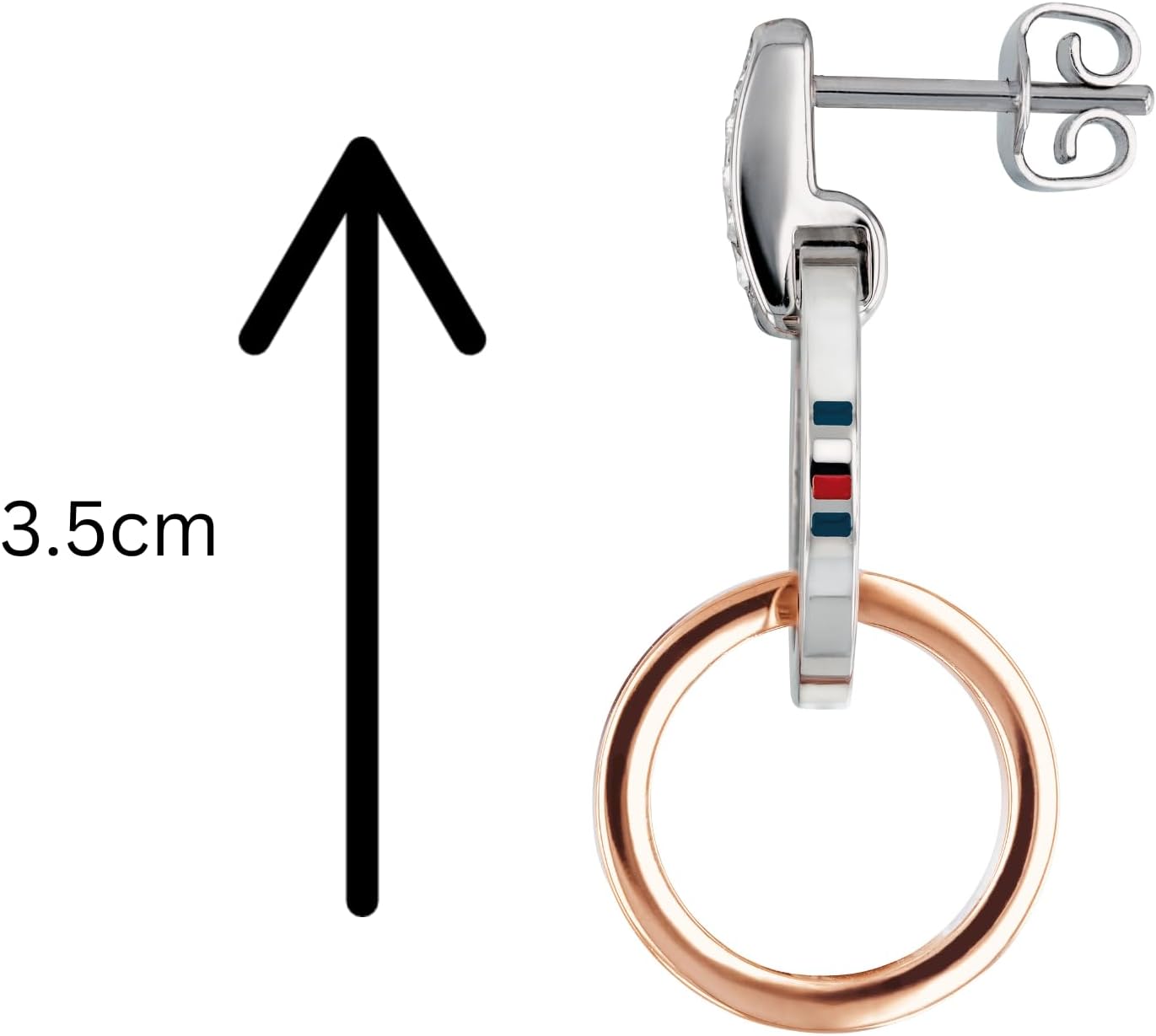 Thumbnail 1 de Tommy Hilfiger Jewelry: orecchini a catena e dettaglio smaltato con cristalli