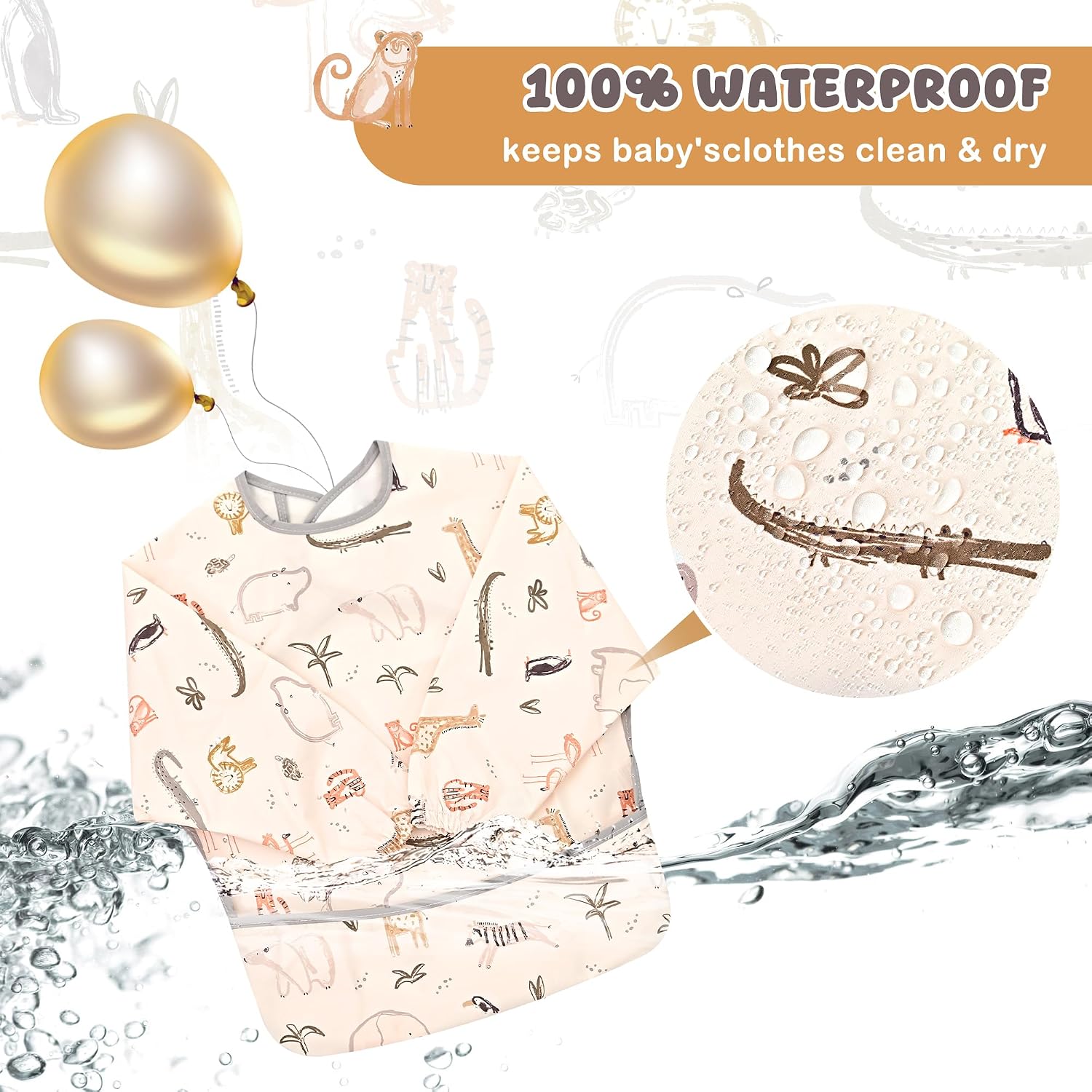 Detalle 2 de Little Dimsum weaning bib coverall
