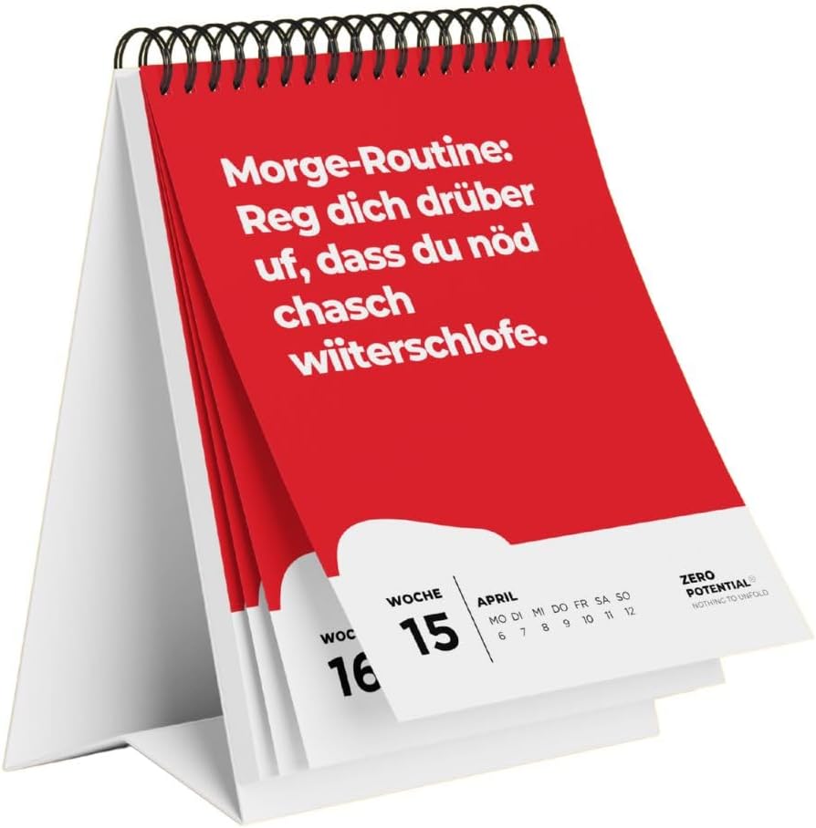 Thumbnail 1 de ZERO POTENTIAL Calendario da tavolo demotivante 2026 con 52 frasi sarcastiche