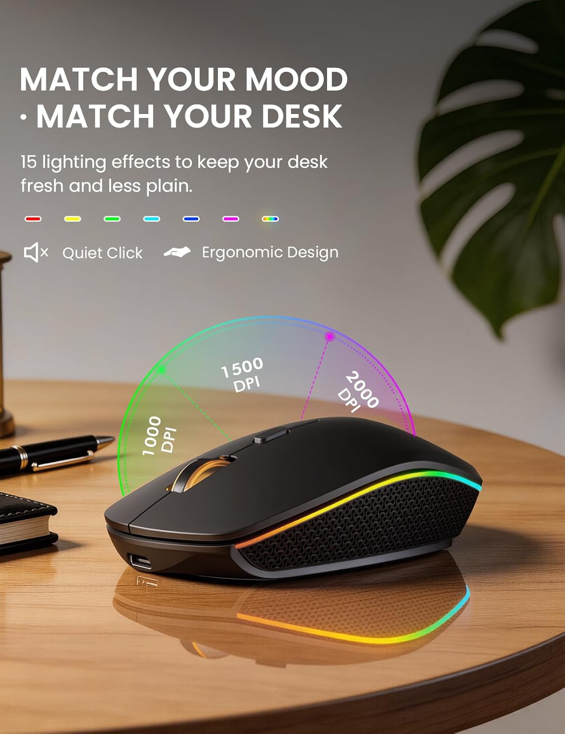 Thumbnail 4 de Trueque Wireless Keyboard and Mouse Combo full-size RGB Backlit