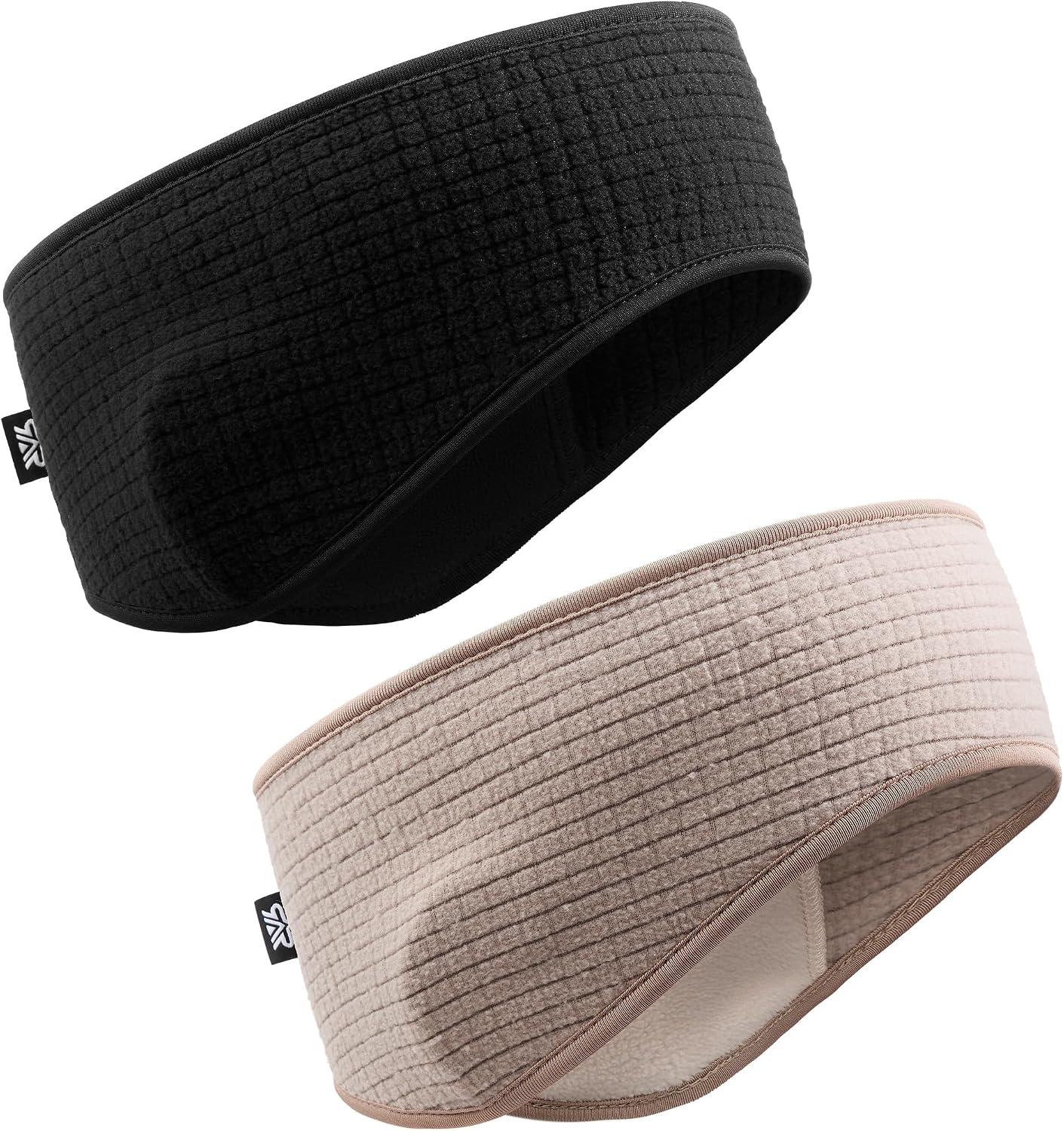 Detalle de SUNMECI Grid Fleece Ear Warmer Headband, Lightweight Stretch Fit