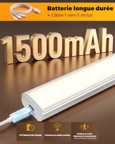 Detalle de LED Cuisine Sous Meuble 25 cm - Lumière Détecteur de Mouvement Intérieur par VenzBlomia