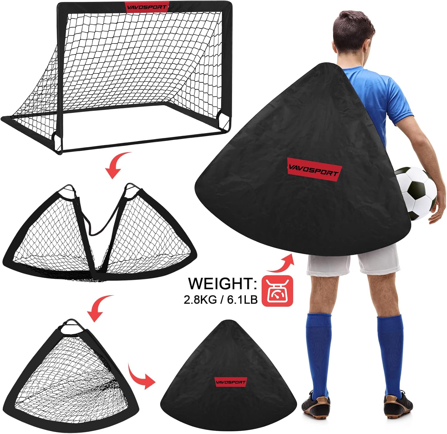 Detalle 2 de Kids Soccer Goals 4' x 3' Set