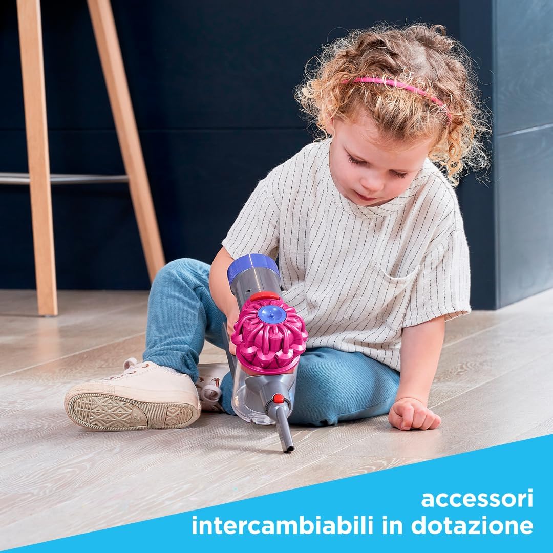 Detalle 2 de Casdon Dyson aspirapolvere giocattolo interattivo: aspirapolvere senza filo ufficialmente autorizzato per bambini + 3 anni