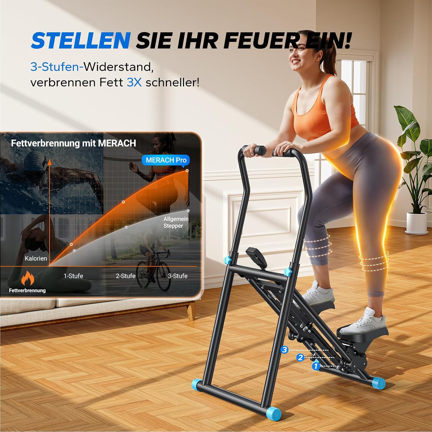 Thumbnail 2 de MERACH 2025 Stair Stepper Pro 3 Stufen đ