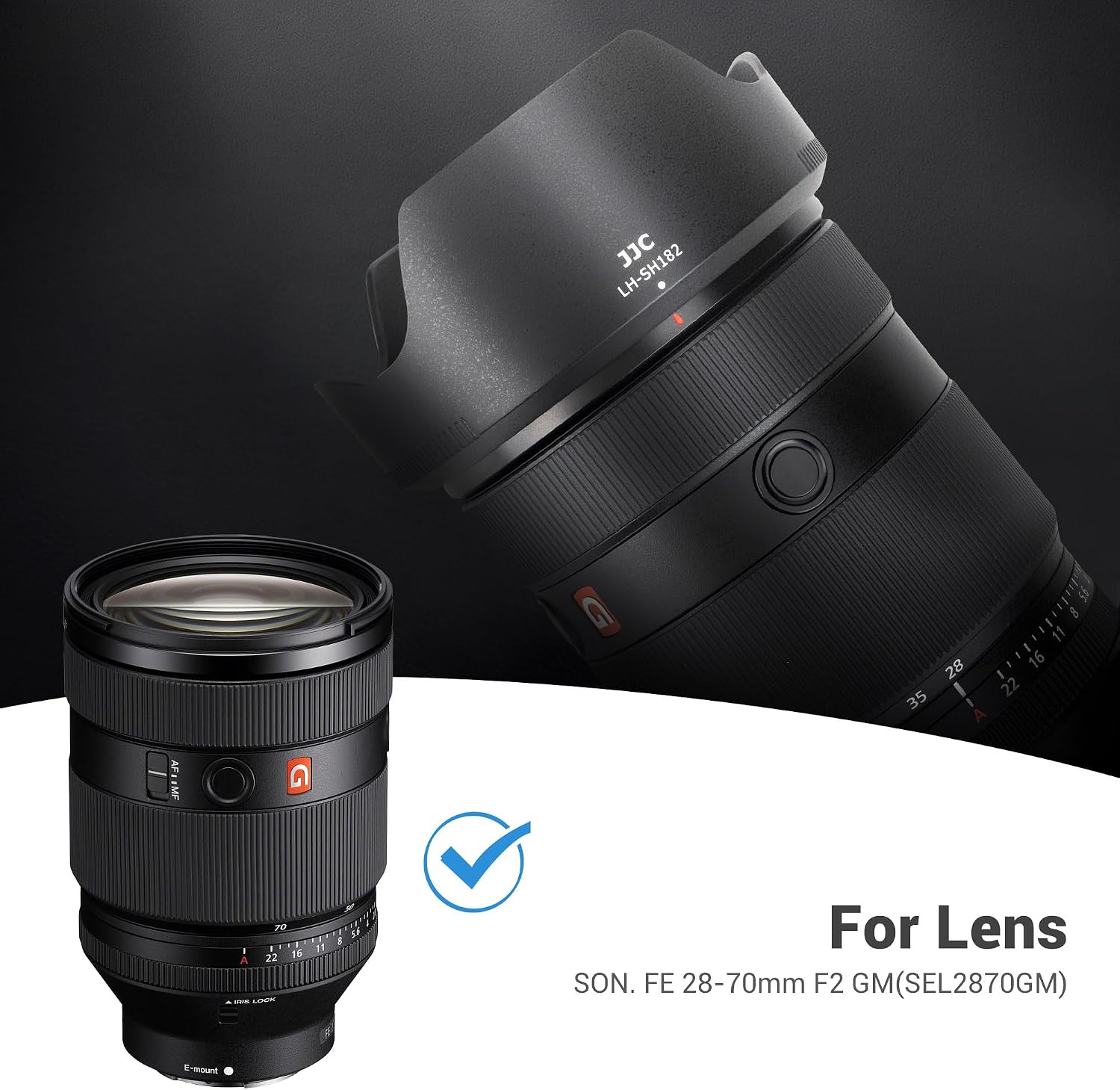 JJC Bayonet Lens Hood for Sony FE 28-70mm F2 GM (SEL2870GM) – Replaces ALC-SH182