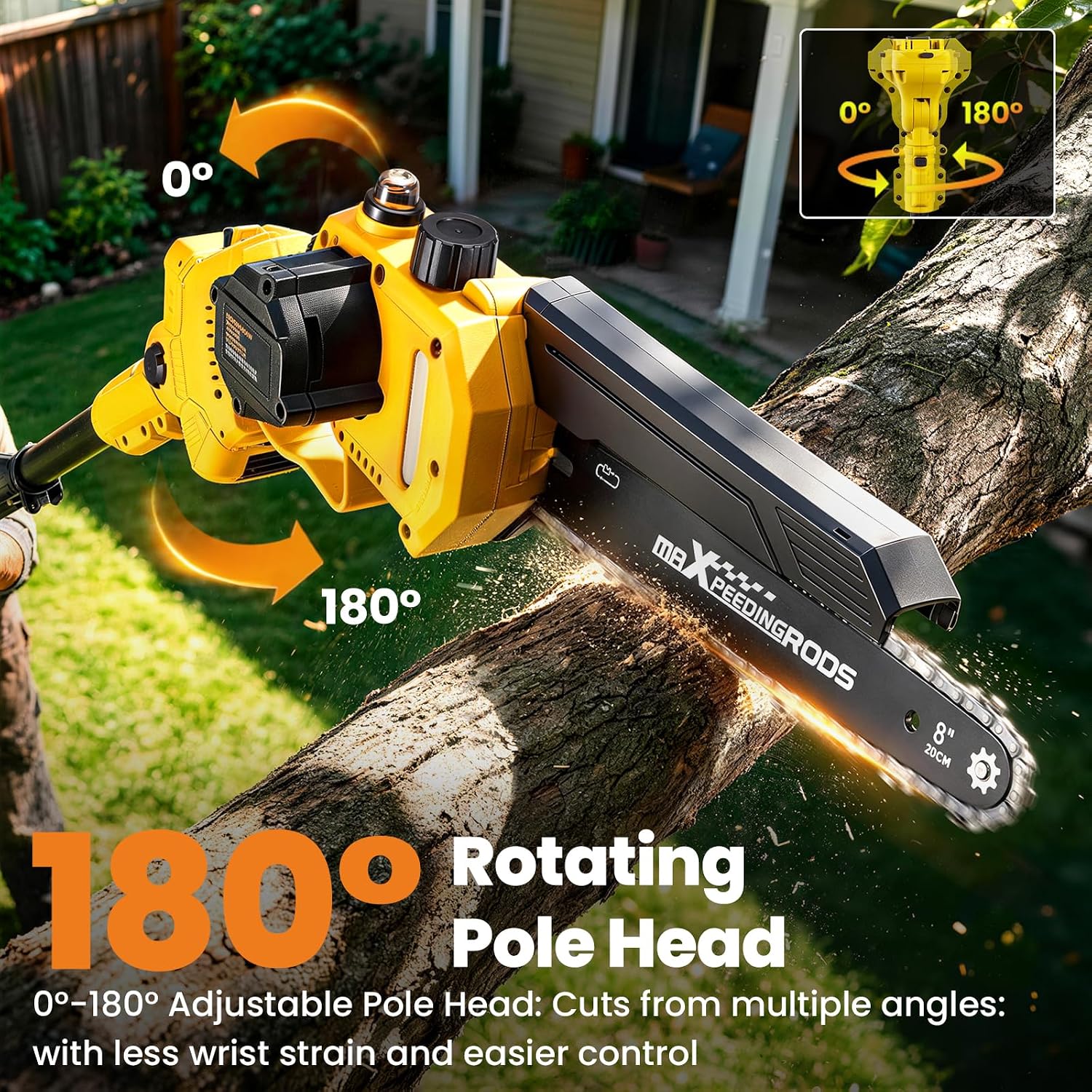 Thumbnail 6 de maXpeedingrods 4-in-1 Cordless Pole Saw with 6- and 8-Inch Mini Saws