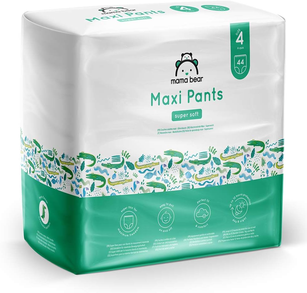 Thumbnail 3 de Mama Bear Maxi Höschenwindeln Gr. Maxi 8-15 kg – 88 Stück (2 x 44), Krokodil-Design