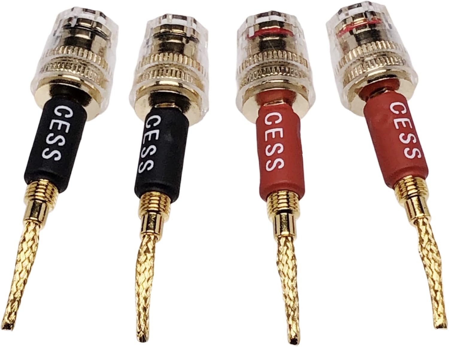 Detalle de CNCESS 編組ピンバナナプラグ用4mmメスバナナジャック変換アダプター 4個入り
