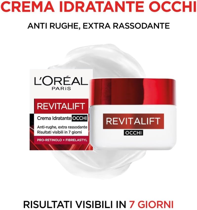 Detalle de L’Oréal Paris Crema Idratante Contorno Occhi con Pro-Retinolo e Fibrelastyl, 50 ml