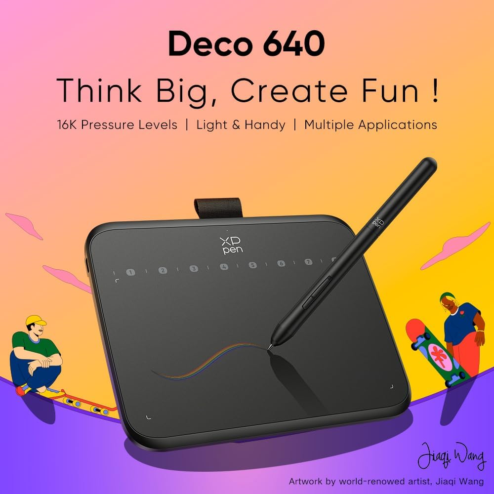Detalle de XPPen Deco 640 drawing tablet 170 g
