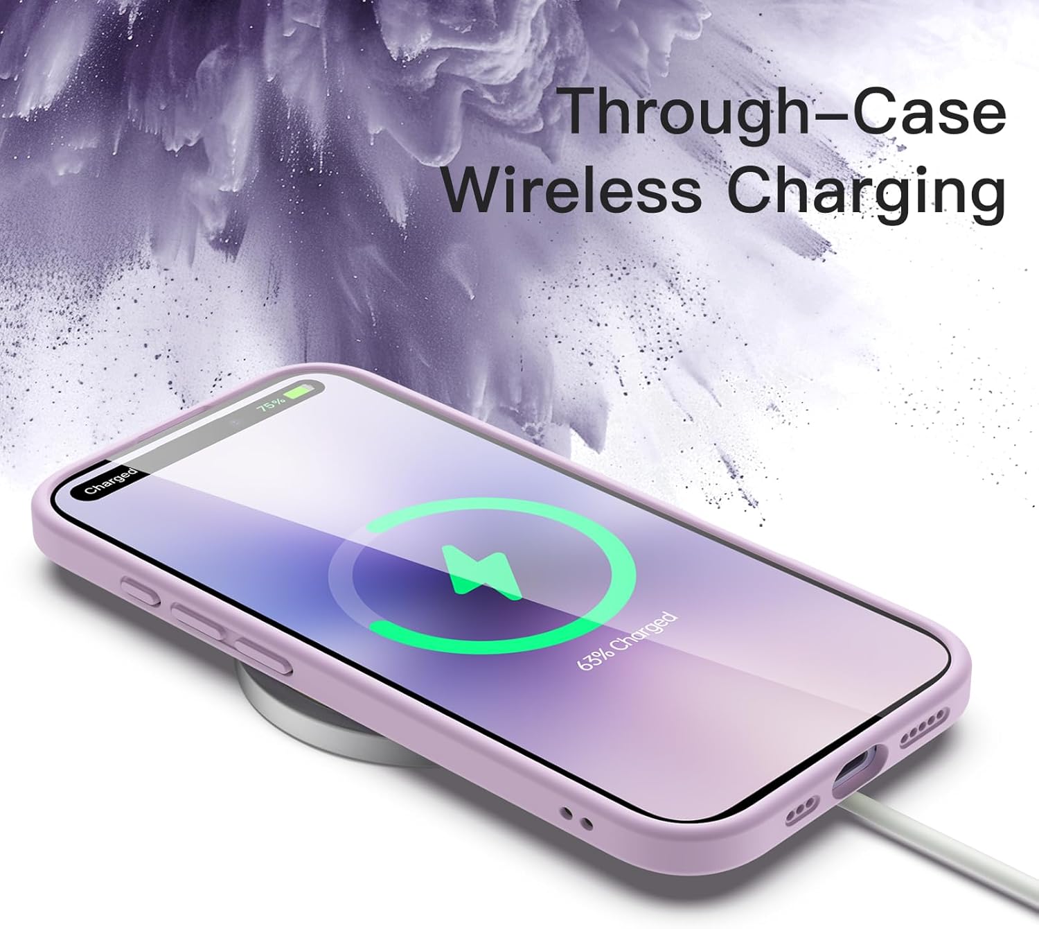 Thumbnail 4 de JETech Case for iPhone 17 6.3-Inch in Lavender: Shockproof TPU Frame with Clear Back