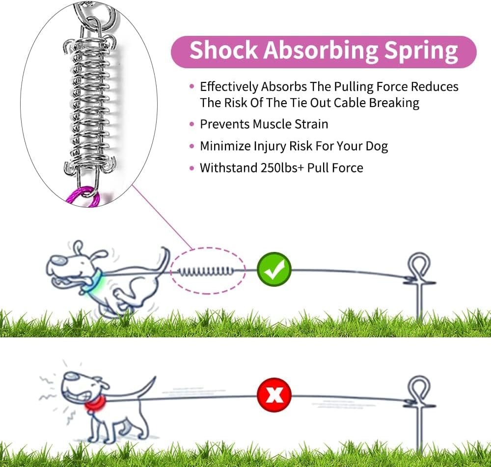 Detalle 2 de Mi Metty 100FT Tie Out Cable for Dogs