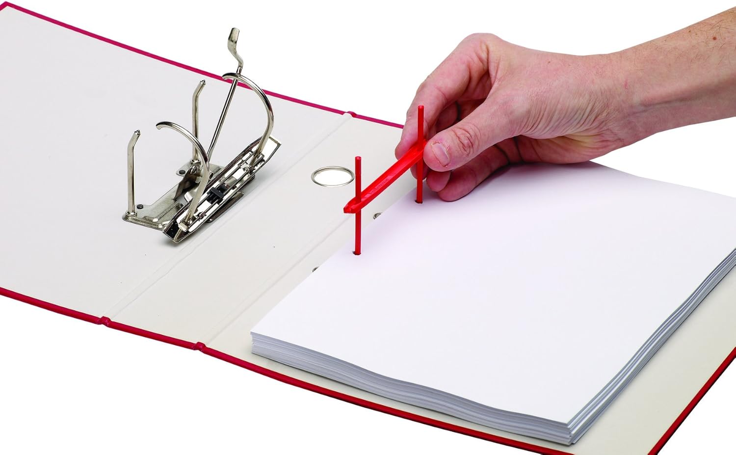 Detalle de Fellowes Transit – Pack de 100 clips d’archivage Eco, rouge, 80 mm