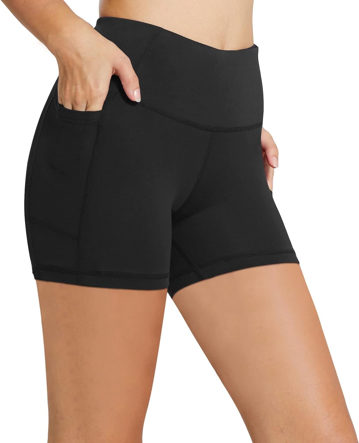 Detalle de Baleaf Women's 8"/5"/3" Biker Shorts High Waist