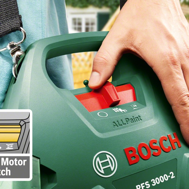Detalle de Bosch PFS 3000-2: Pistola de pintura 1L, 650 W, para interior y exterior