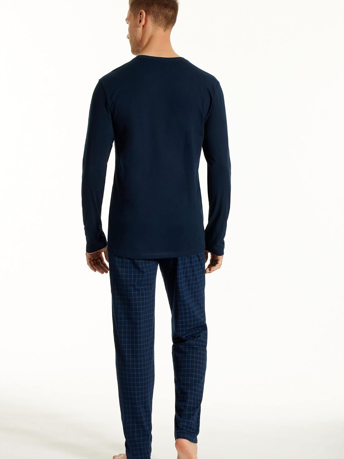 Detalle 2 de Uncover by Schiesser Herren Schlafanzug lang